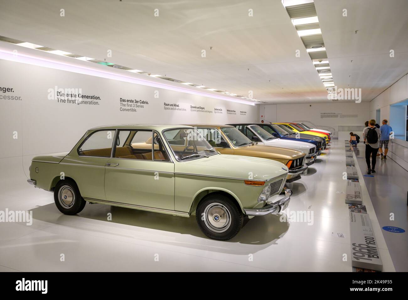 I primi modelli BMW serie 3, Museo BMW, Monaco, Baviera, Germania Foto Stock