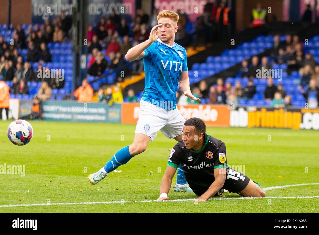 Stockport, Regno Unito. 1st ottobre 2022during la partita della Sky Bet League 2 tra Stockport County e Walsall presso l'Edgeley Park Stadium di Stockport sabato 1st ottobre 2022. (Credit: Mike Morese | MI News) Credit: MI News & Sport /Alamy Live News Foto Stock