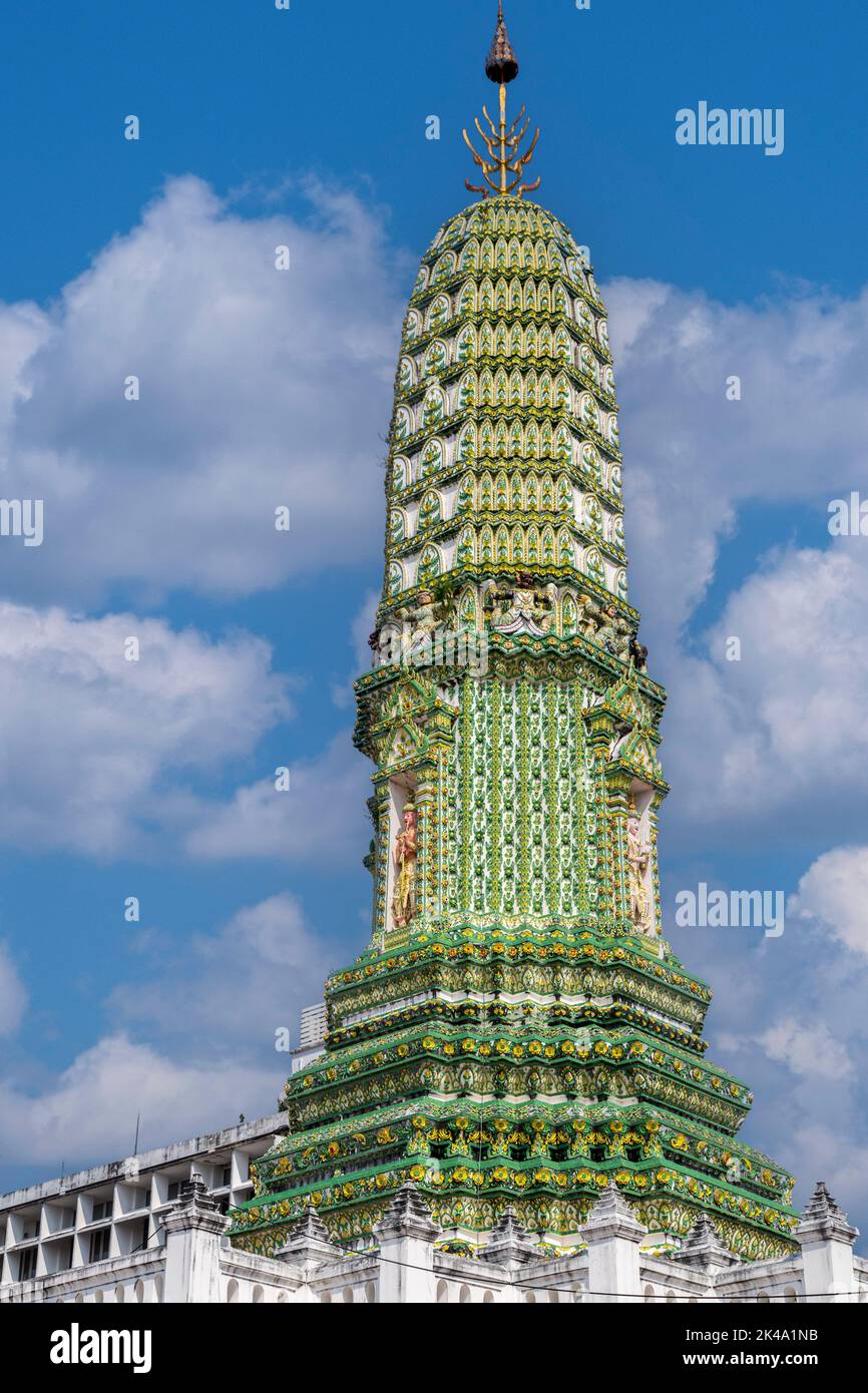 Bangkok, Tailandia. Prang del Wat Ratchaburana (Wat Liab) Tempio, 18th. Secolo. Foto Stock