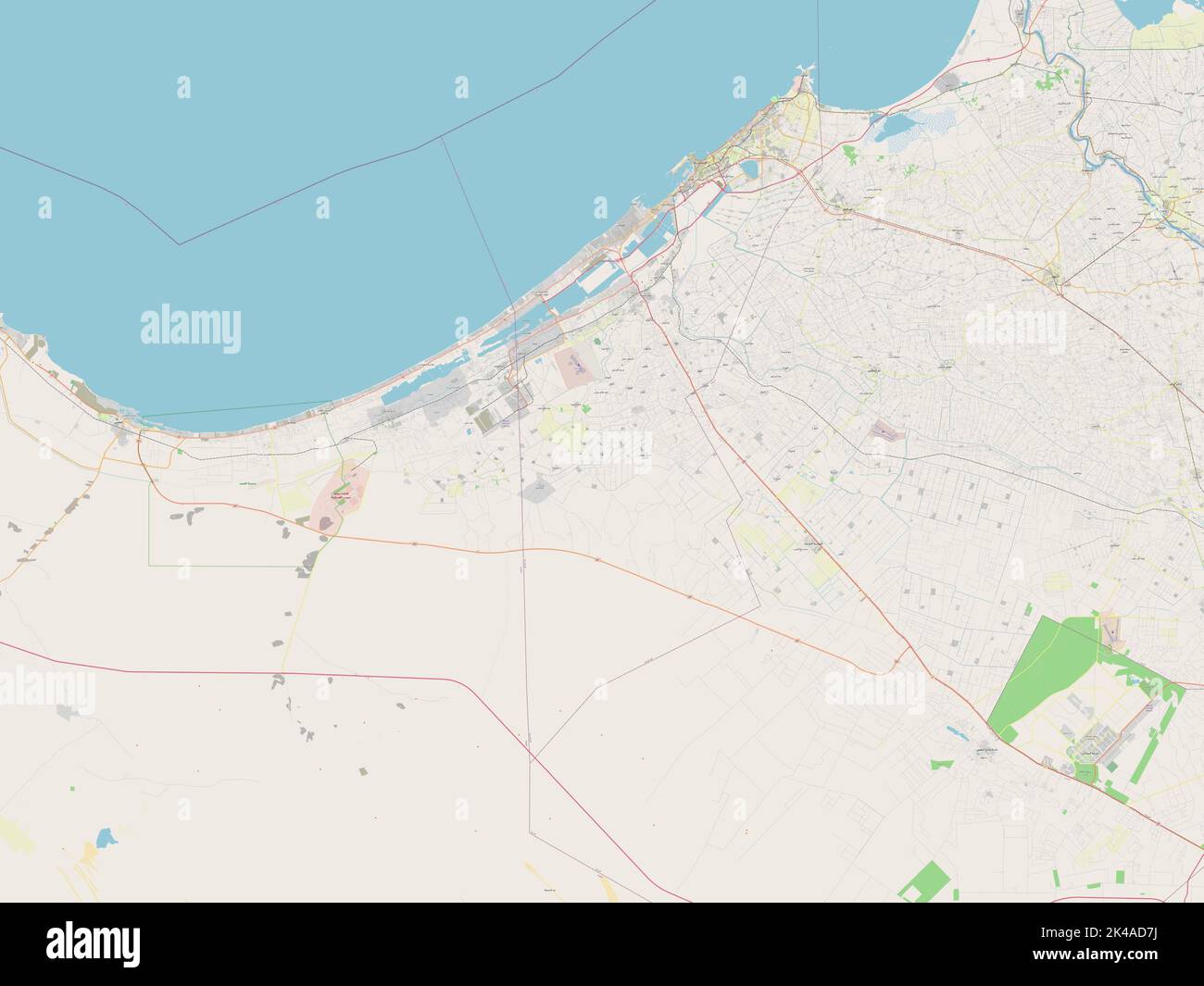 Al Iskandariyah, governatorato dell'Egitto. Aprire la mappa stradale Foto Stock