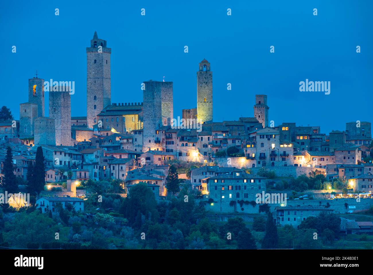 San Gimignano, Toscana, Italia Foto Stock