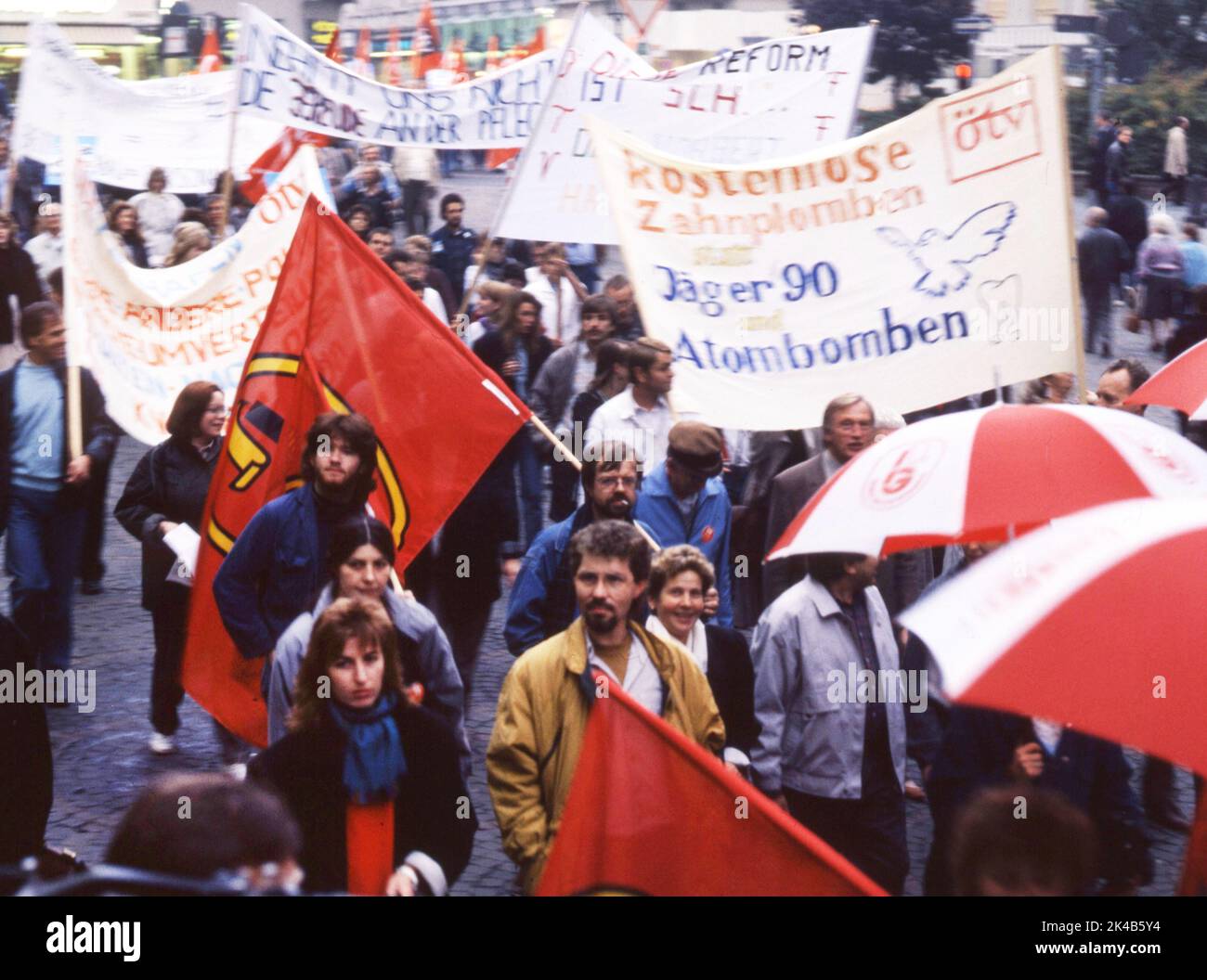 Francoforte/M. Relè di pace contro armamenti e armi nucleari. CA. 1988 Foto Stock