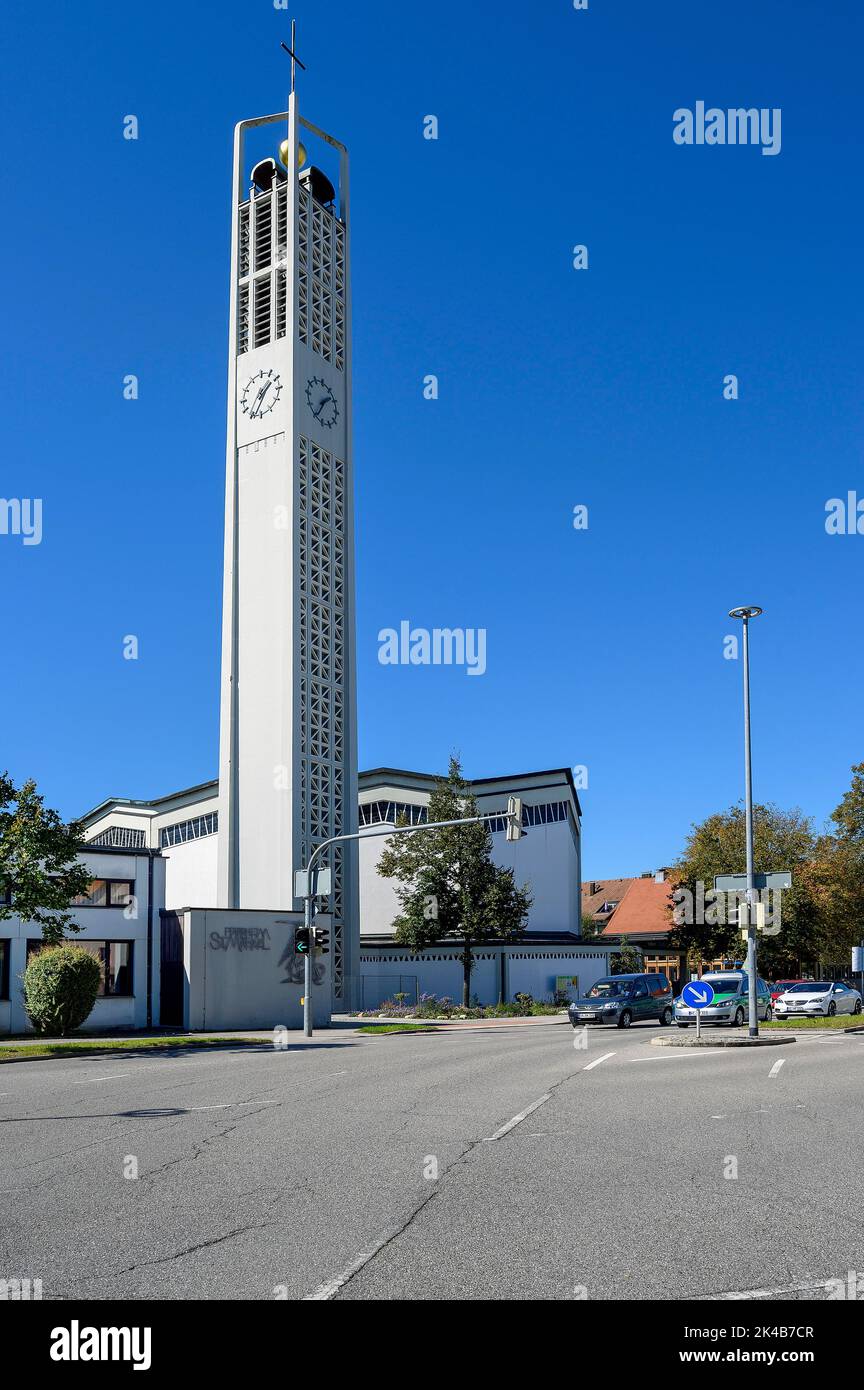 Chiesa moderna, San Michele, Kempten, Allgaeu, Baviera, Germania Foto Stock