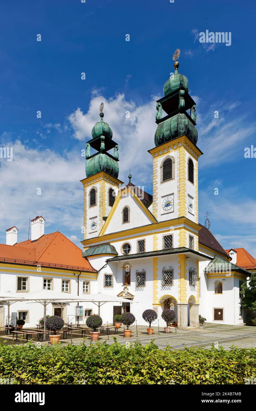 Pellegrinaggio Chiesa di Mariahilf, 17th ° secolo barocco, tre fiumi Città di Passau, città universitaria indipendente, quartiere amministrativo di Lower Foto Stock