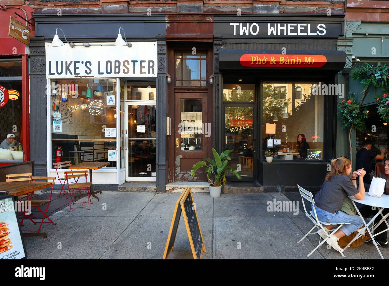 Luke's Lobster, Two Wheels, 426 Amsterdam Ave, New York, foto di un ristorante vietnamita nell'Upper West Side di Manhattan Foto Stock