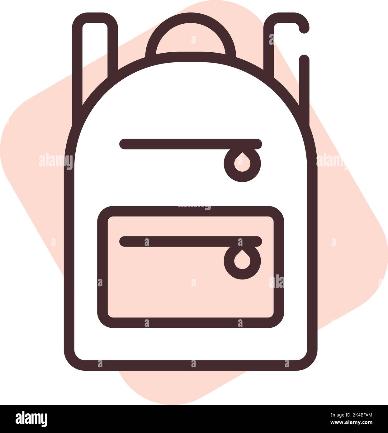 Zaino accessorio, illustrazione, vettore su sfondo bianco. Illustrazione Vettoriale