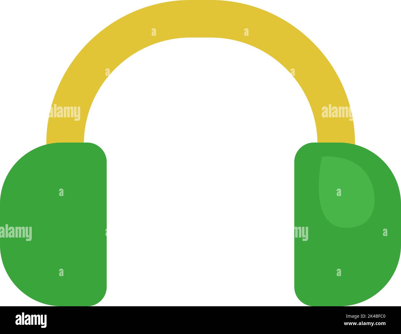 Cuffie musicali, illustrazioni, vettoriali su sfondo bianco. Illustrazione Vettoriale