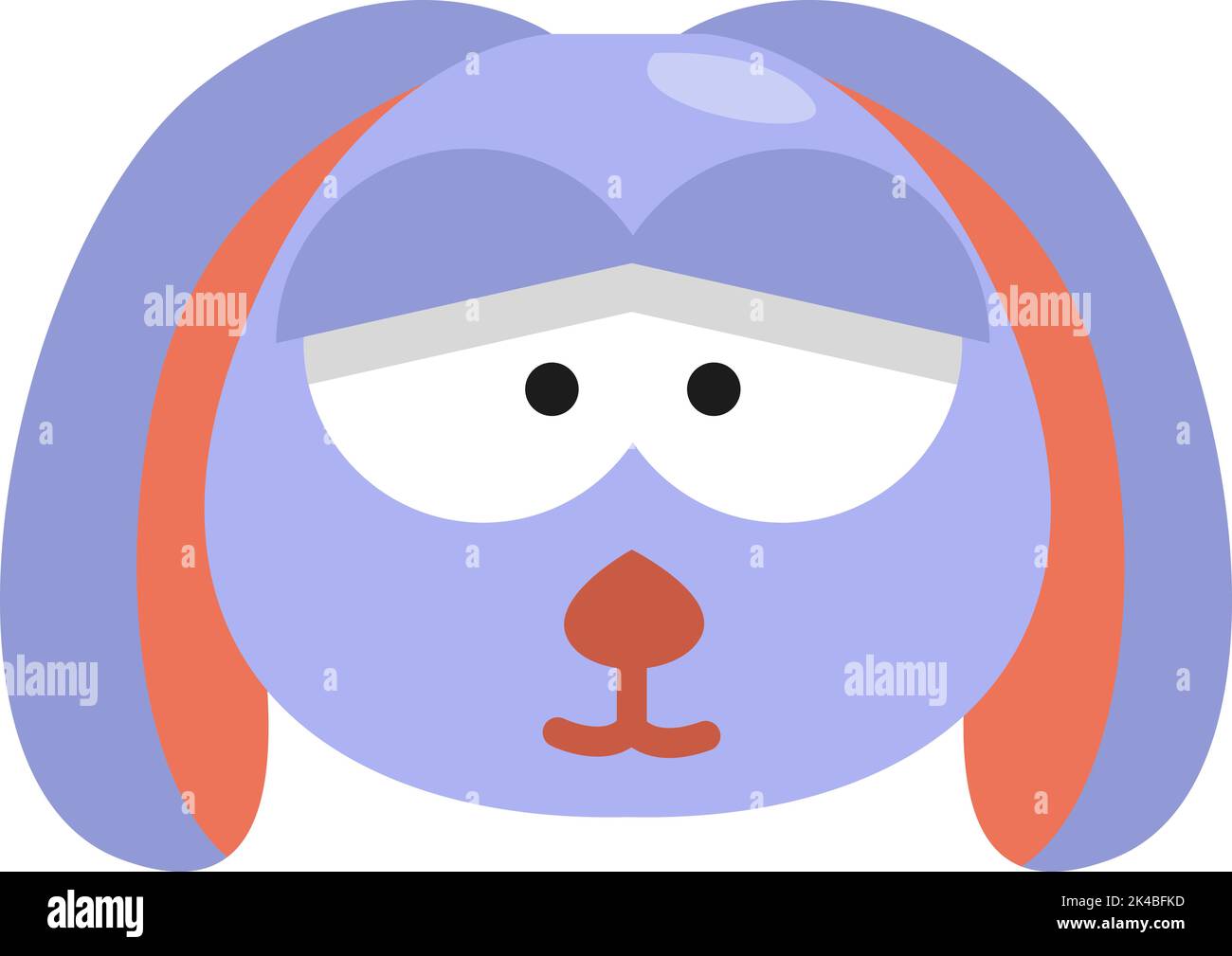 Coniglio viola, illustrazione, vettore su sfondo bianco. Illustrazione Vettoriale