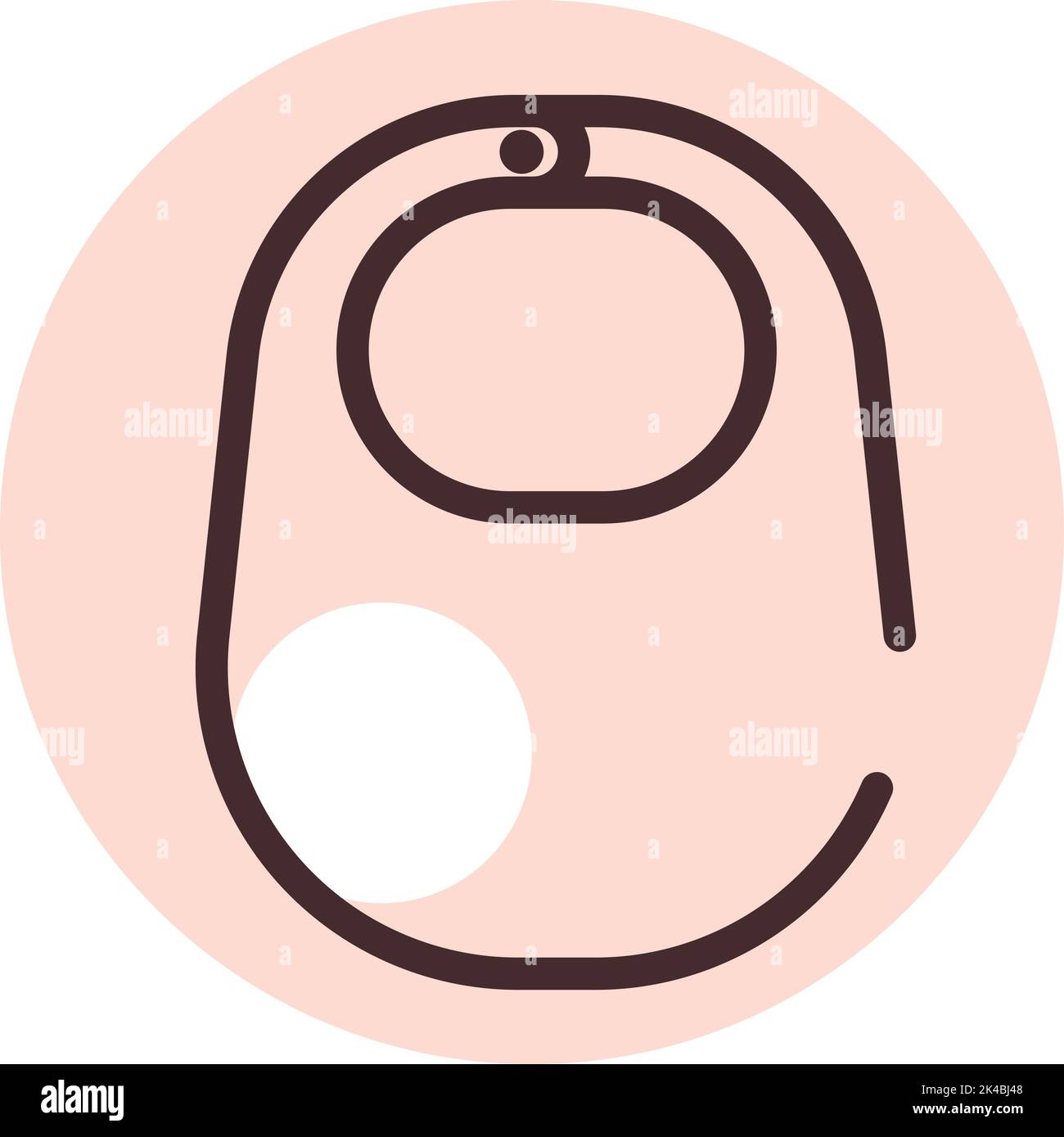 Tovagliolo per bambini, illustrazione, vettore su sfondo bianco. Illustrazione Vettoriale