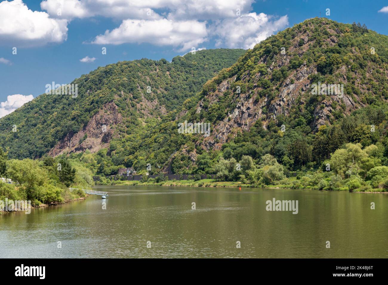 Germania. Fiume Moselle vicino Müden. Foto Stock