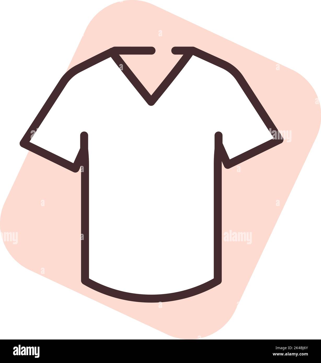 Abbigliamento semplice camicia bianca, illustrazione, vettore su sfondo bianco. Illustrazione Vettoriale