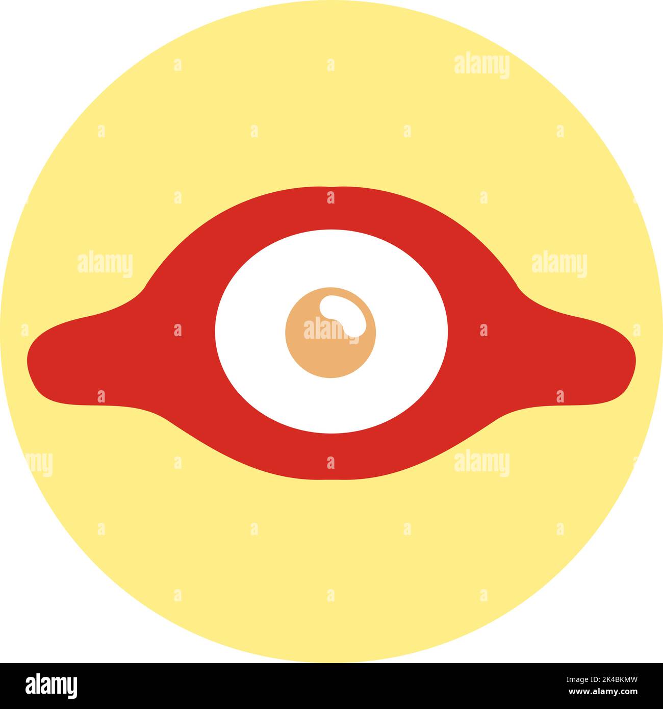 Uovo fritto, illustrazione, vettore su sfondo bianco. Illustrazione Vettoriale