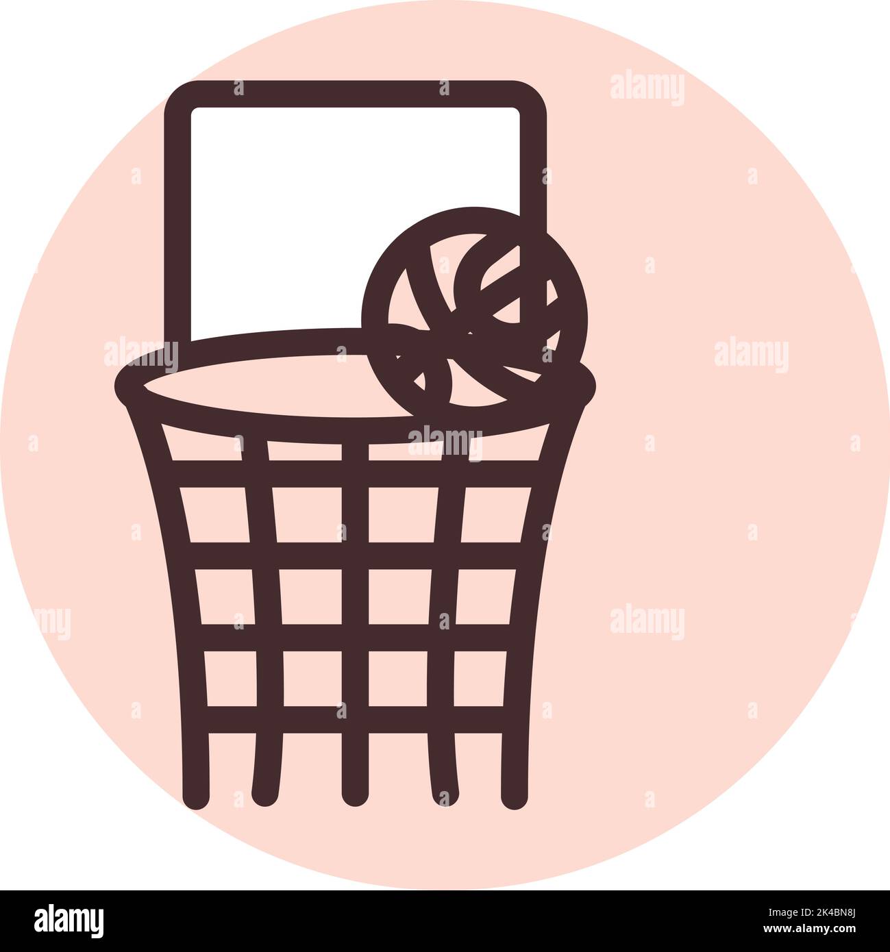 Hobby basket, illustrazione, vettore su sfondo bianco. Illustrazione Vettoriale