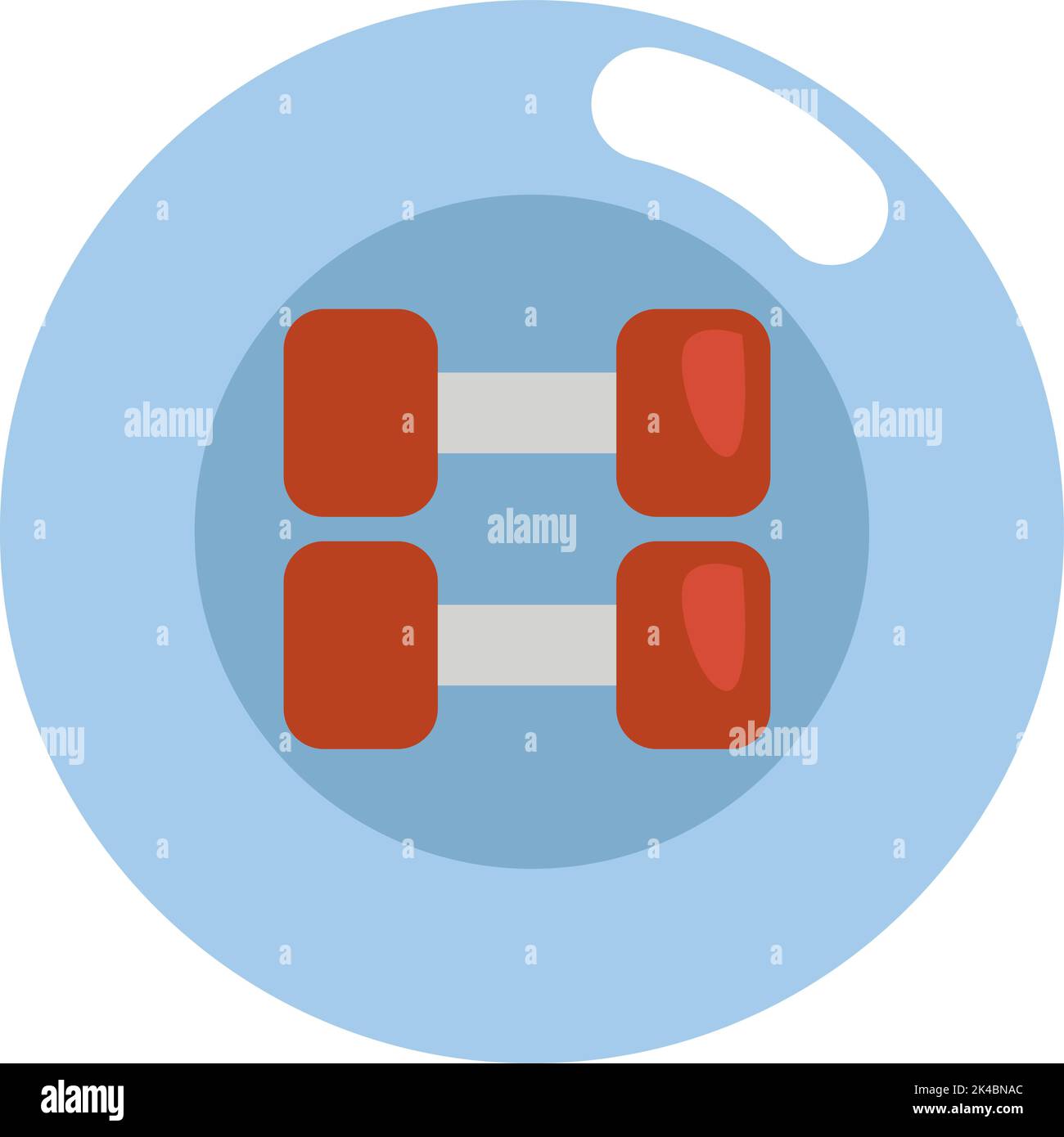 Hobby gym, illustrazione, vettore su sfondo bianco. Illustrazione Vettoriale