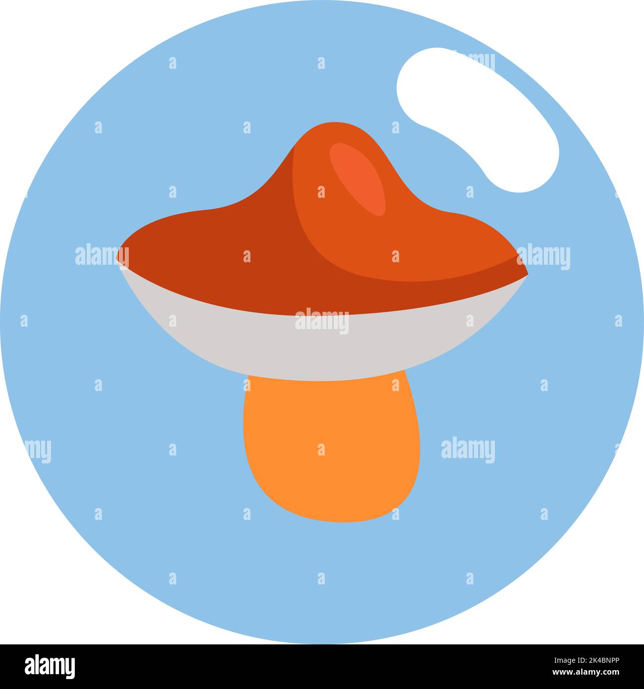 Fungo di ottobre, illustrazione, vettore su sfondo bianco. Illustrazione Vettoriale