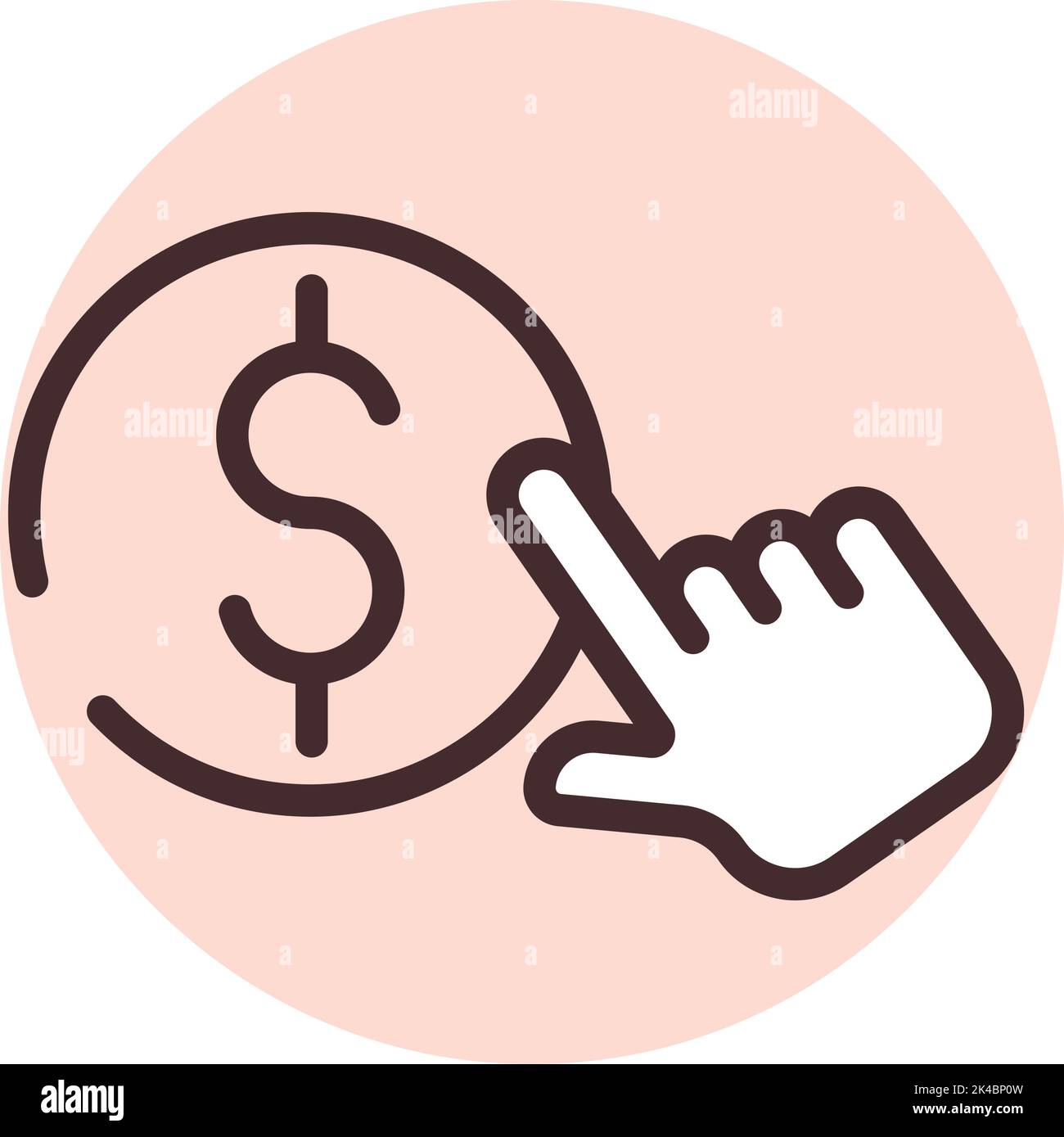 Monete di marketing, illustrazione, vettore su sfondo bianco. Illustrazione Vettoriale