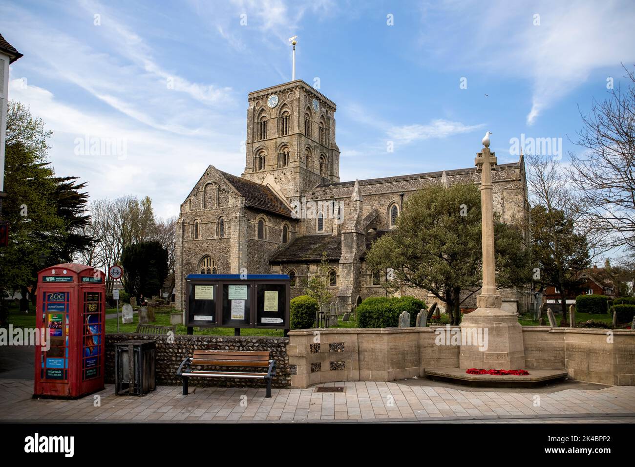 La bella vista della Chiesa di Santa Maria, New Shoreham, Regno Unito Foto Stock
