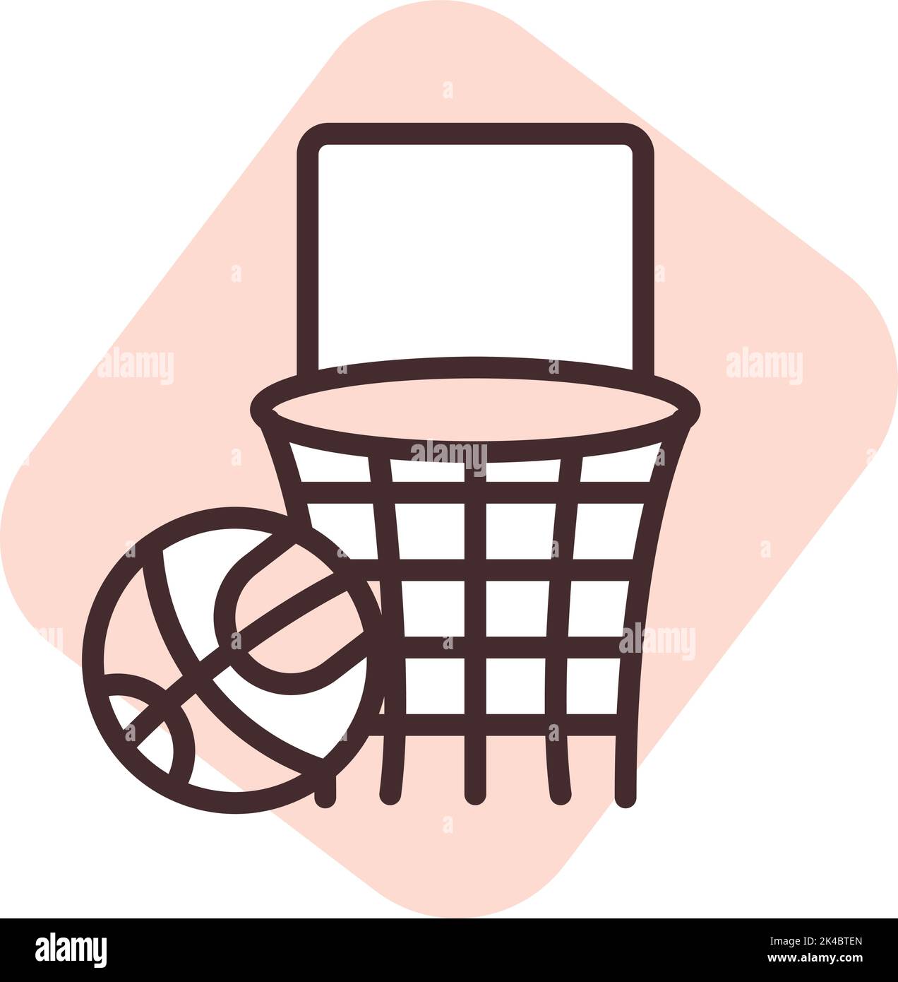 Parco basket, illustrazione, vettore su sfondo bianco. Illustrazione Vettoriale