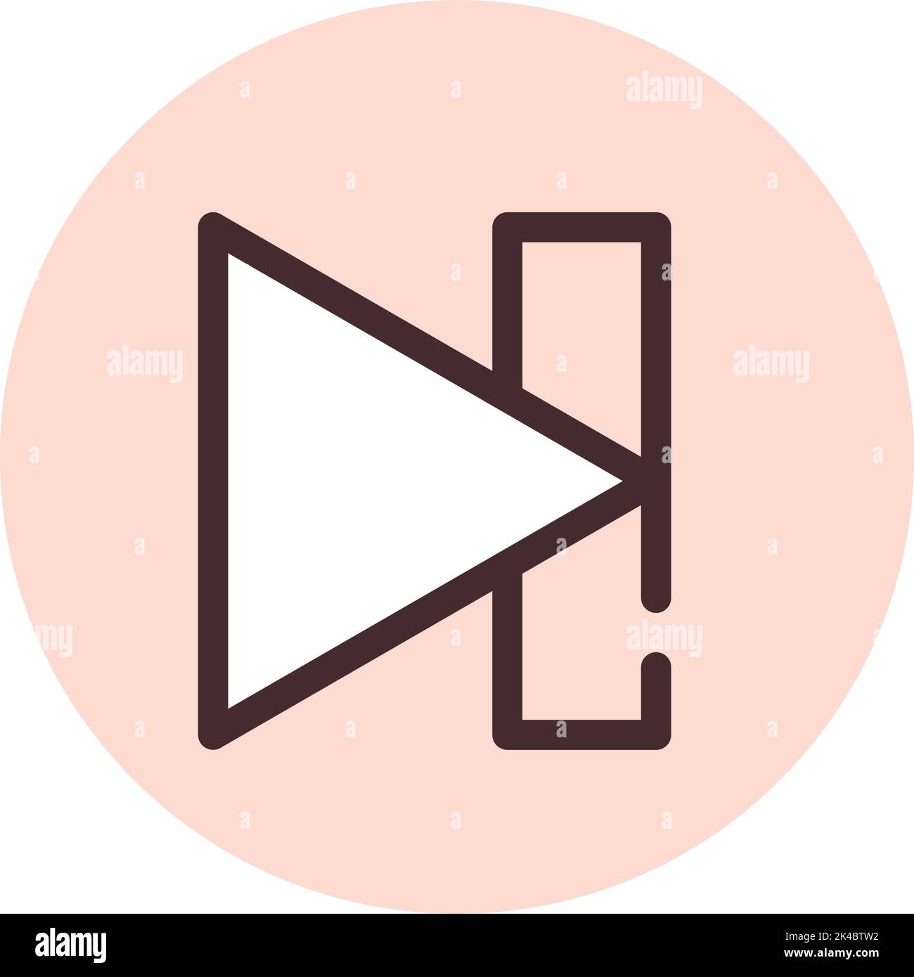 Avviare la riproduzione multimediale, illustrazione, vettore su sfondo bianco. Illustrazione Vettoriale