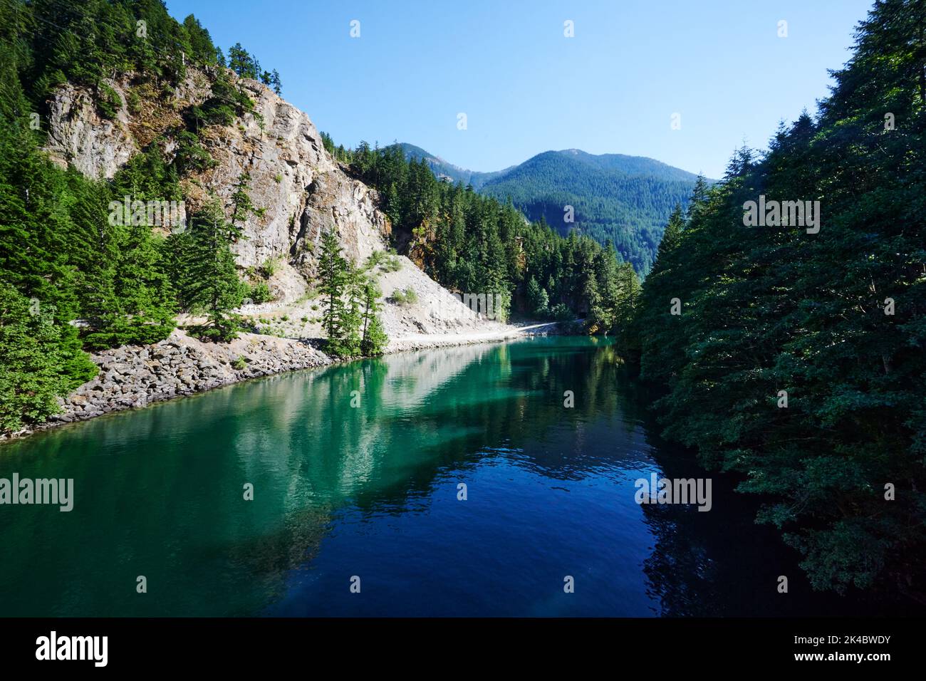 Skagit River, North Cascades National Park, Washington state, Stati Uniti, Nord America Foto Stock