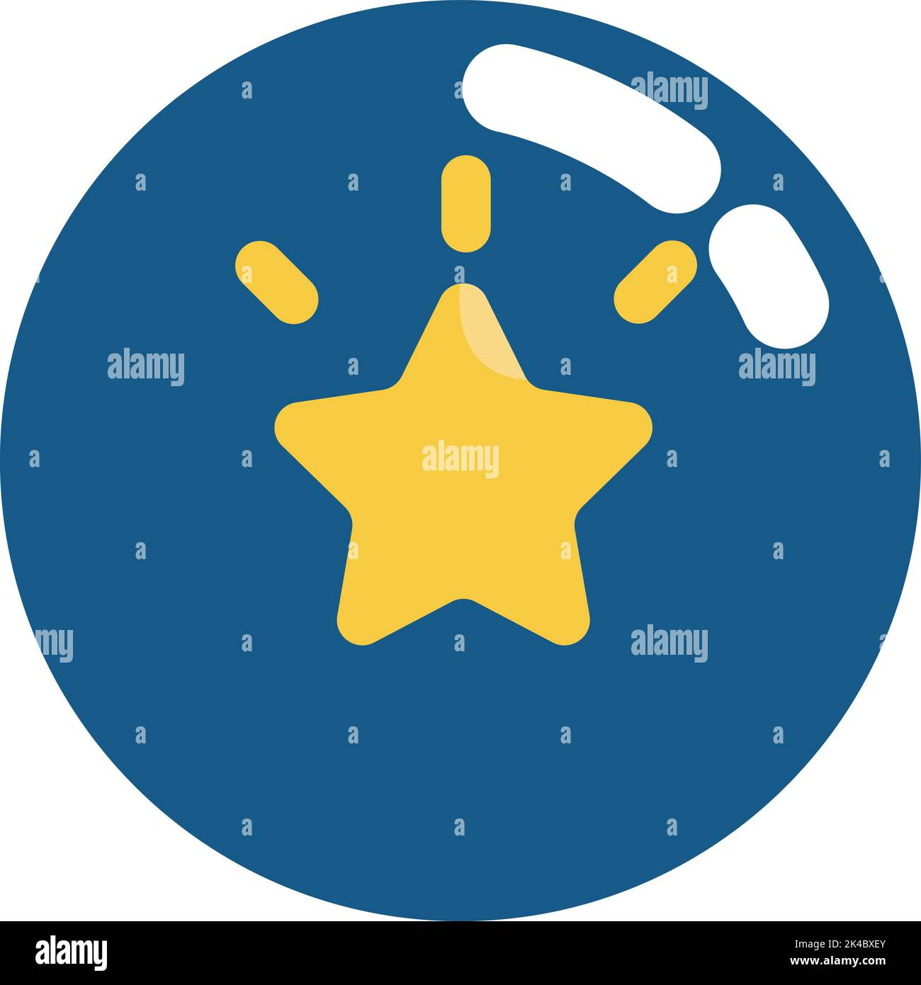 Stella spaziata, illustrazione, vettore su sfondo bianco. Illustrazione Vettoriale