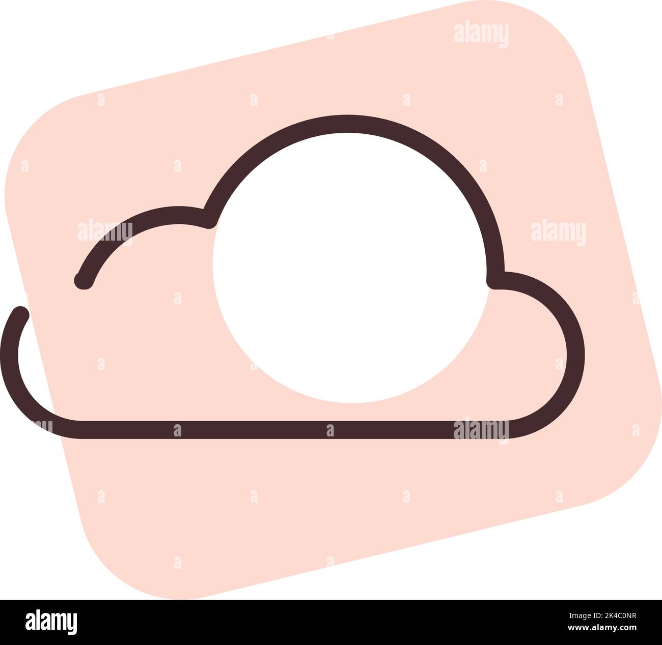 UI Cloud, illustrazione, vettore su sfondo bianco. Illustrazione Vettoriale