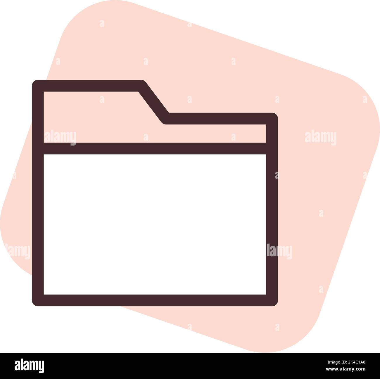 Memorizzazione cartella UI, illustrazione, vettore su sfondo bianco. Illustrazione Vettoriale
