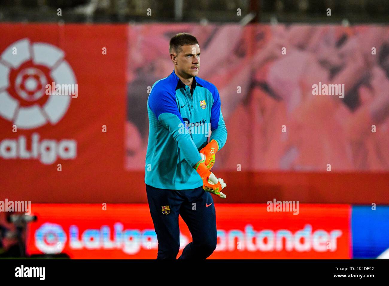 Mallorca, Mallorca, Spagna. 1st Ott 2022. MALLORCA, SPAGNA - 1 OTTOBRE: Marc-Andre Ter Stegen del FC Barcelona prima della partita tra RCD Mallorca e FC Barcelona di la Liga Santander il 1 ottobre 2022 al Visit Mallorca Stadium Son Moix a Mallorca, Spagna. (Credit Image: © Samuel CarreÃ±o/PX Imagens via ZUMA Press Wire) Credit: ZUMA Press, Inc./Alamy Live News Foto Stock