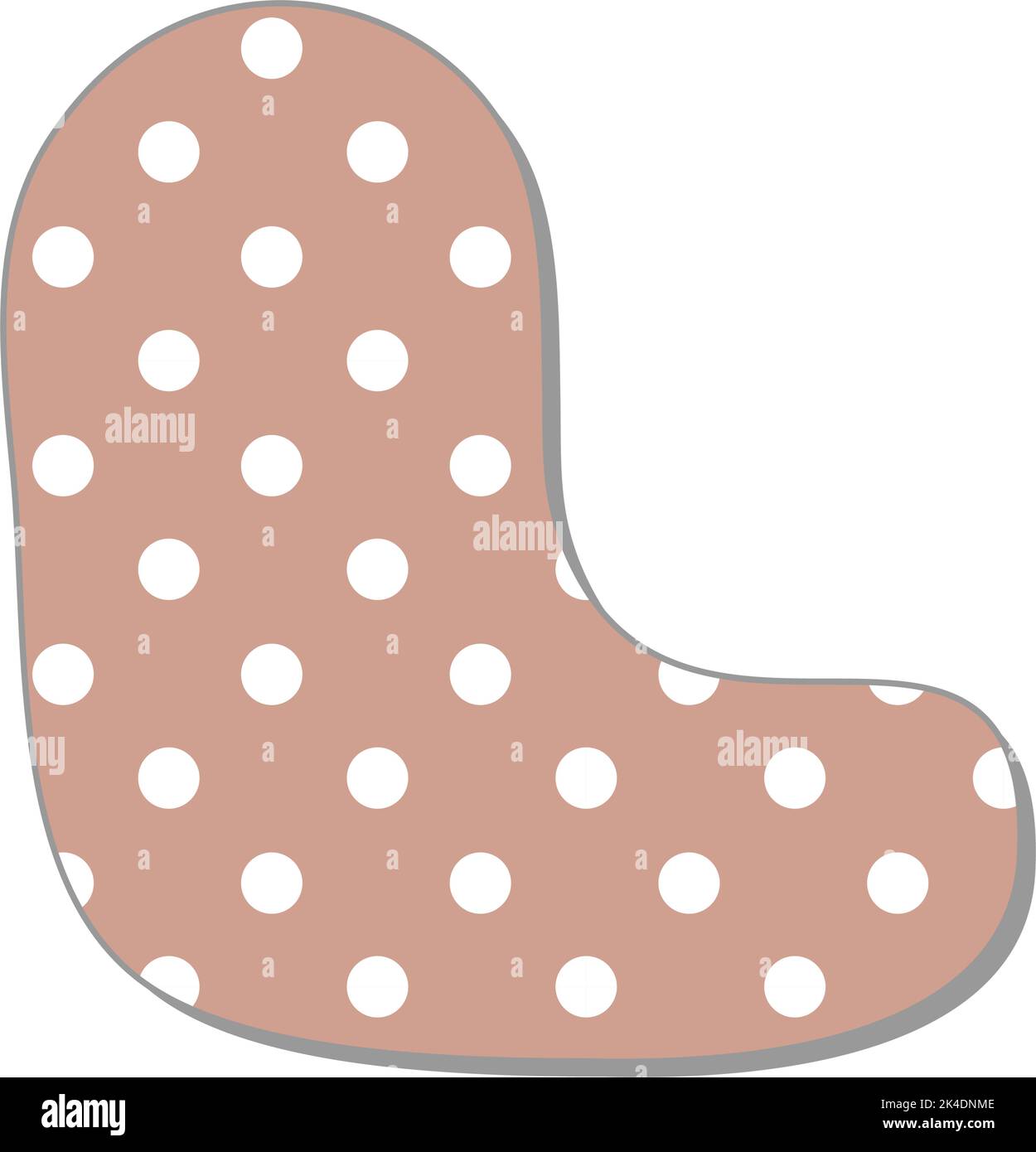 Polka dot letter.pastel boho pois font. Disegno a mano di lettere per album, album, artigianato e progetti di ritorno a scuola. Illustrazione Vettoriale