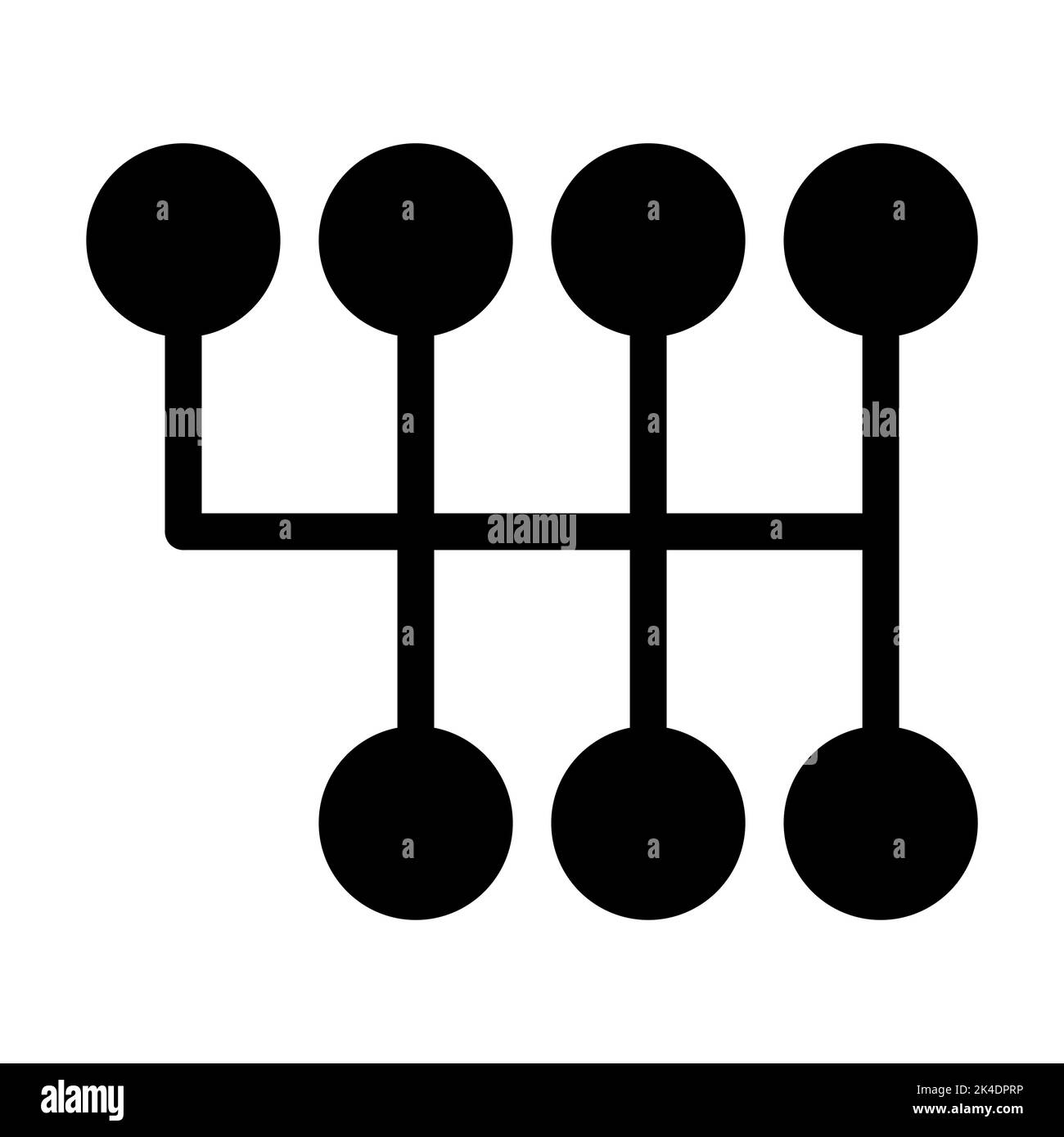Icona leva cambio manuale auto, tecnologia del cambio veicolo attrezzatura illustrazione vettoriale . Illustrazione Vettoriale