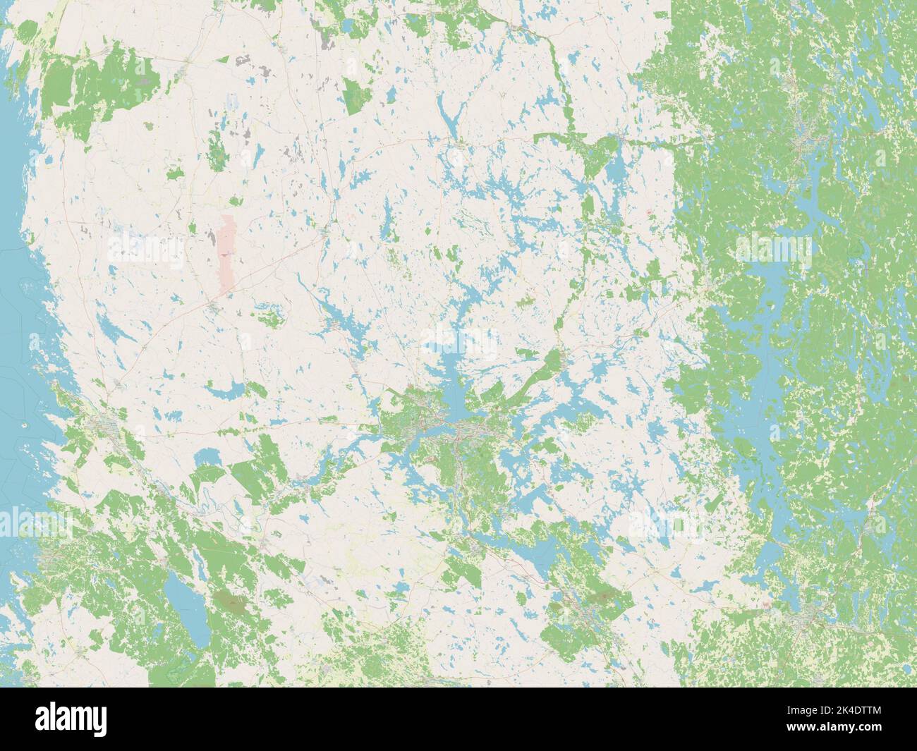 Pirkanmaa, regione della Finlandia. Aprire la mappa stradale Foto Stock