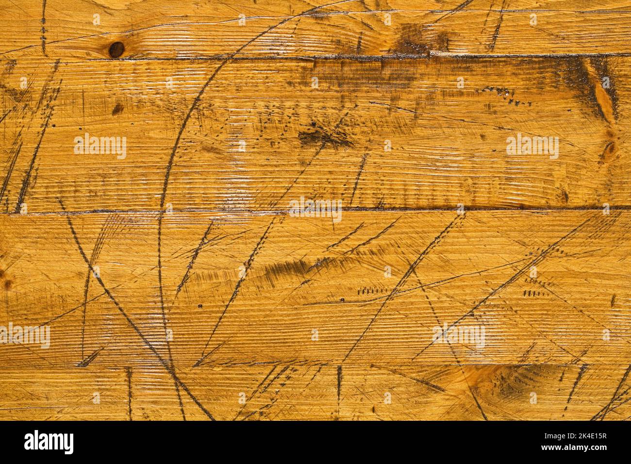 In legno marrone sfondo tabella.Close up rustico in legno marrone tabella Foto Stock