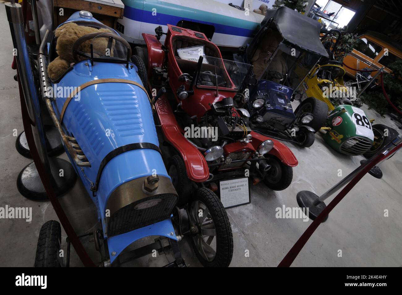 Una collezione di auto personalizzate in mostra al New ZealandÕs National Transport & Toy Museum di Wanaka, Otago, sull'isola meridionale della Nuova Zelanda. Foto Stock