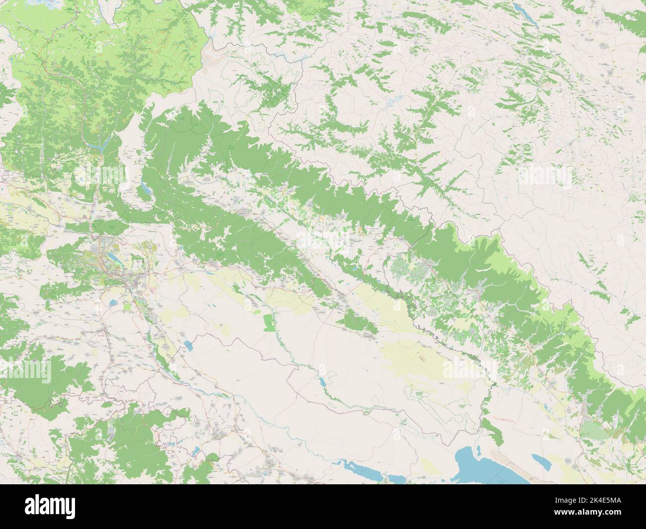 Kakheti, regione della Georgia. Aprire la mappa stradale Foto Stock