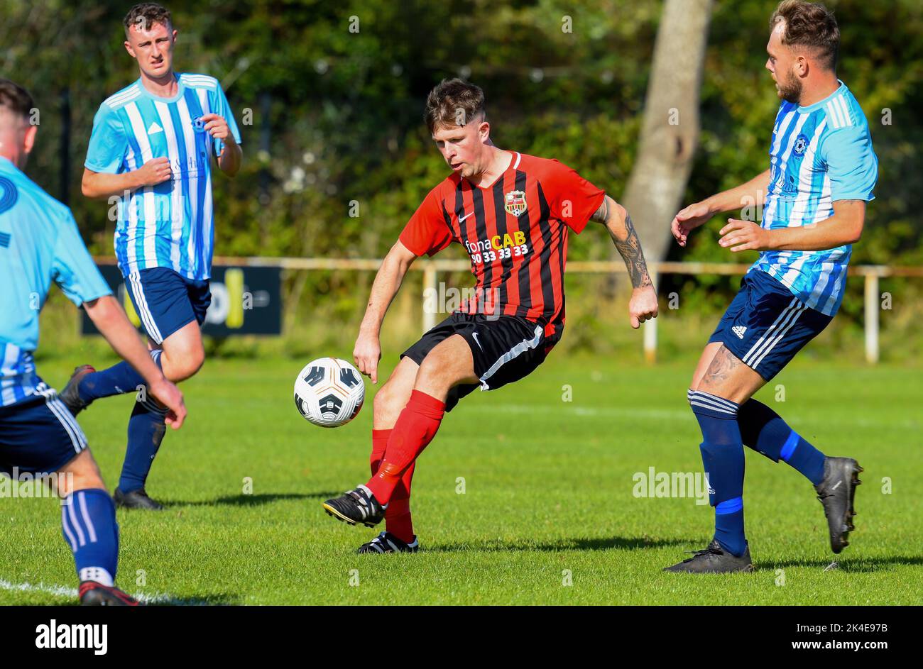 East Belfast FC e Dunmurry Rec FC Foto Stock