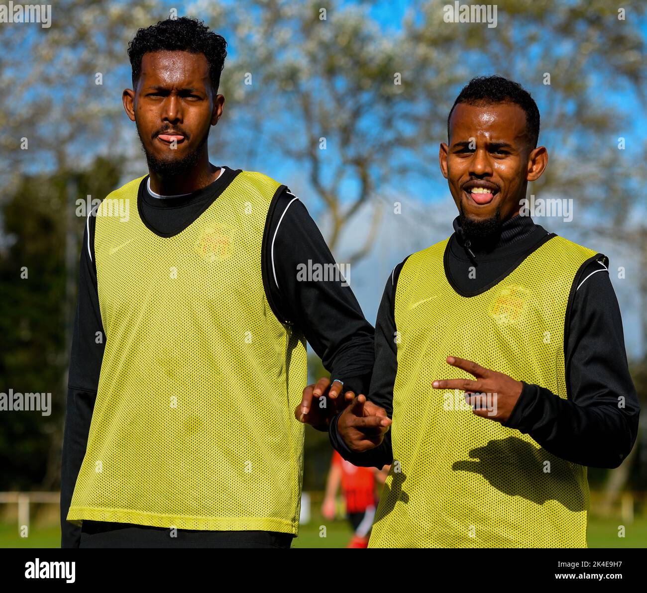 East Belfast FC e Dunmurry Rec FC Foto Stock