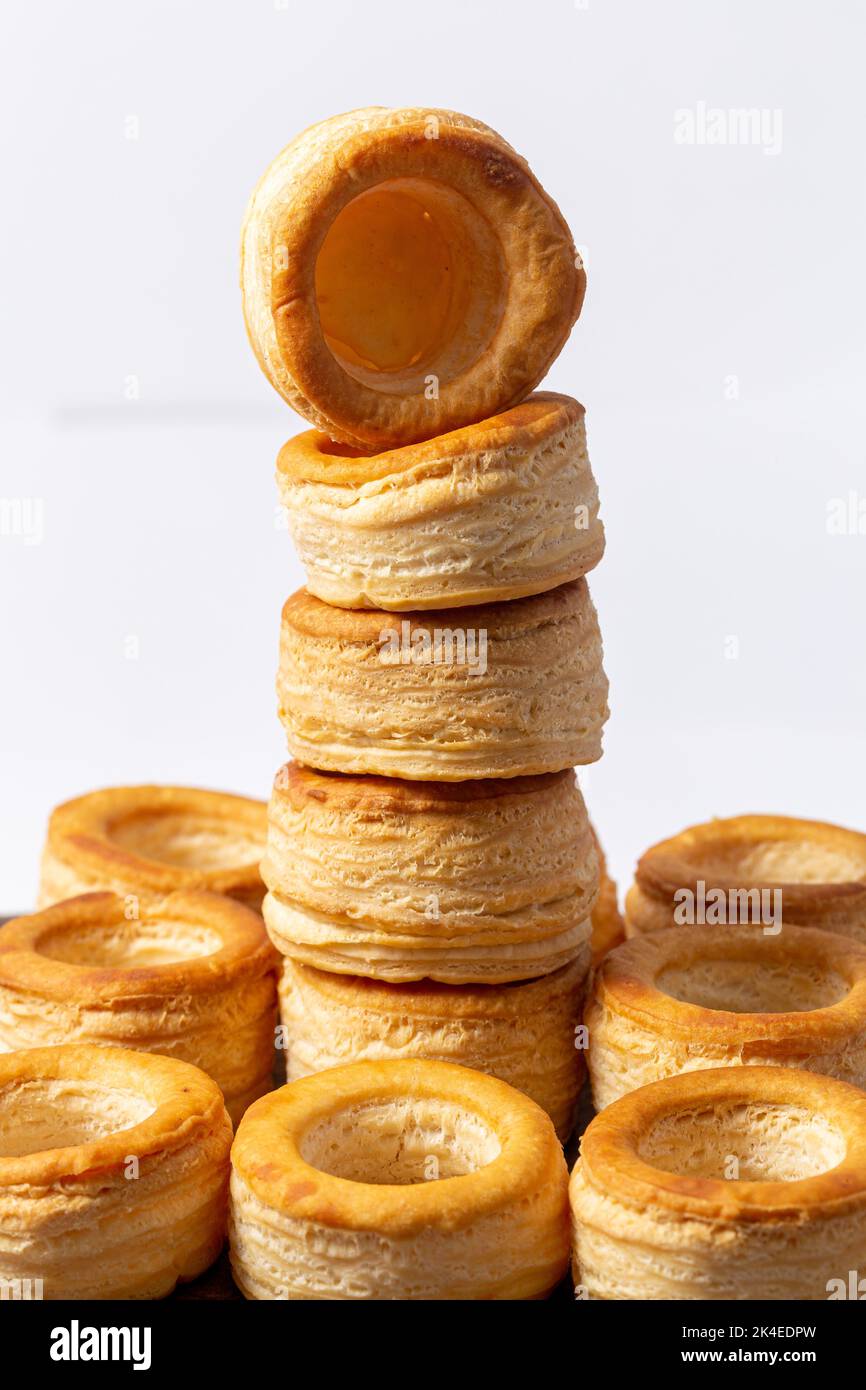 vol-au-vent di fila Foto Stock