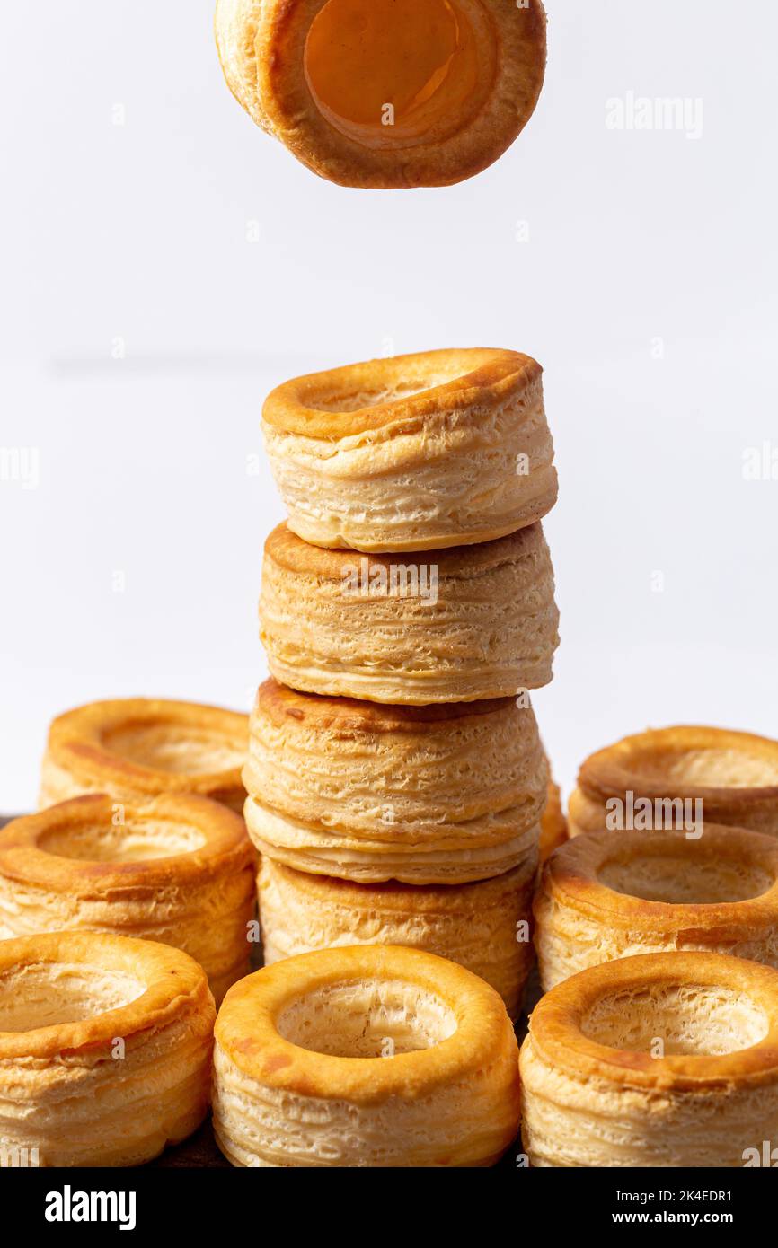 vol-au-vent di fila Foto Stock