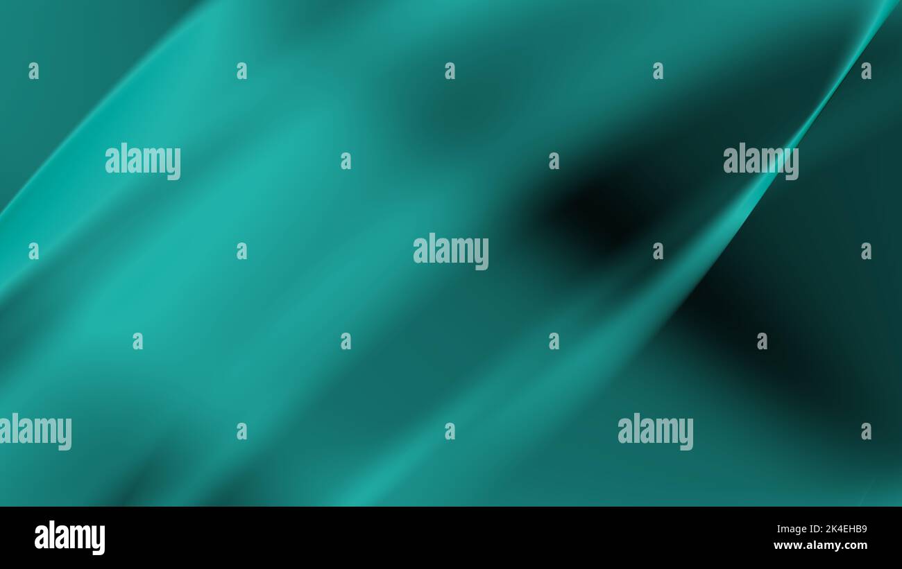 Hintergrund abstrakt 8K grün türkis, benzina, schwarz, weiß, grau, Wellen Linien Kurven Verlauf Foto Stock