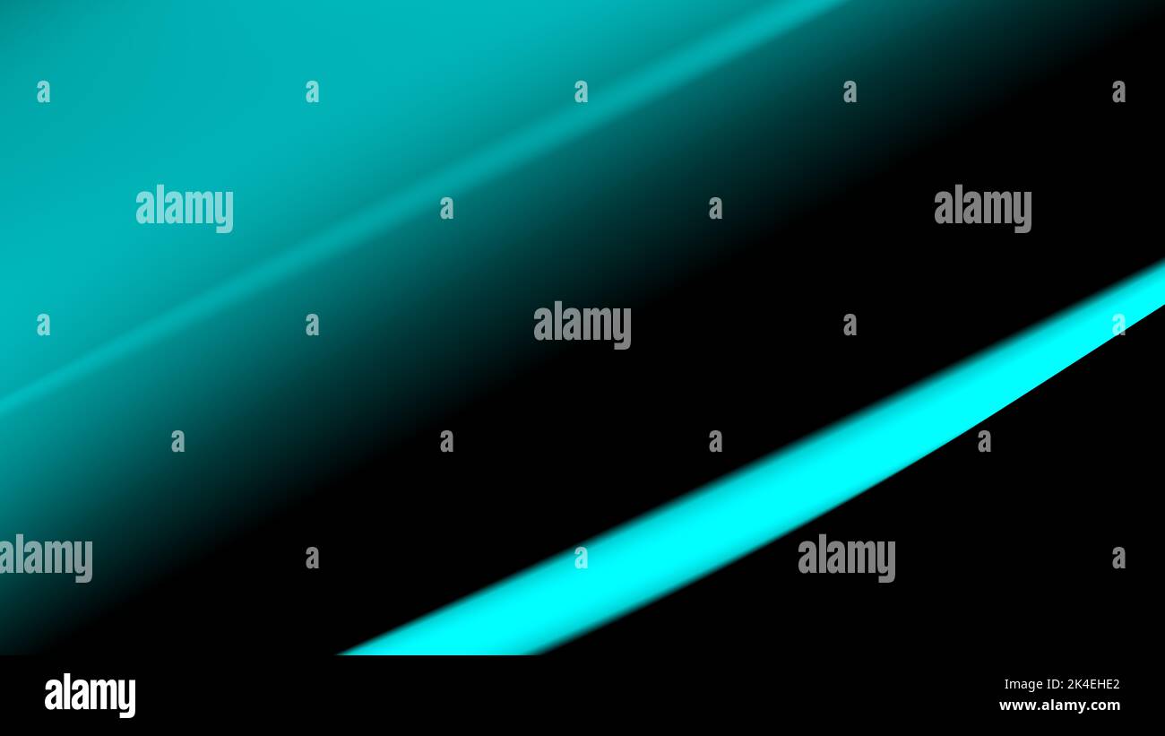 Hintergrund abstrakt 8K grün türkis, benzina, schwarz, weiß, grau, Wellen Linien Kurven Verlauf Foto Stock