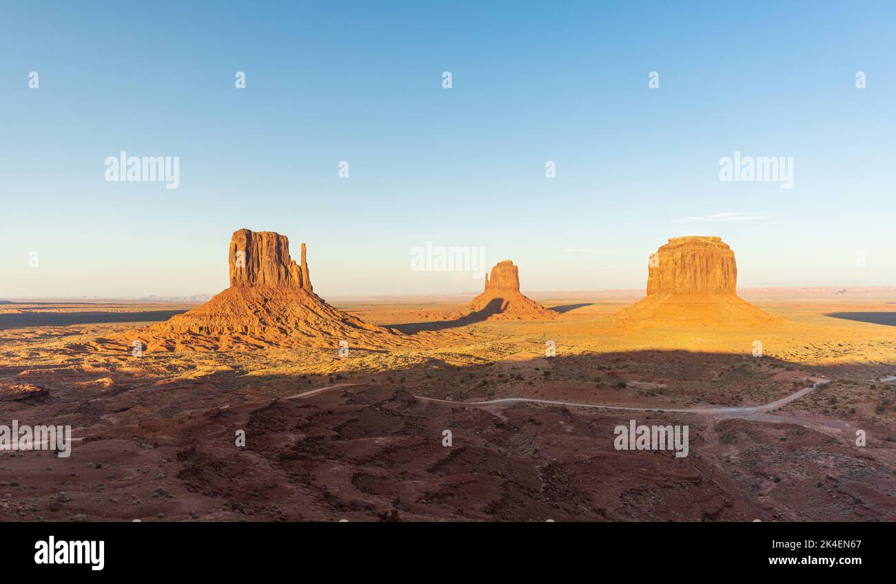 Tramonto a Monument Valley, Utah Foto Stock