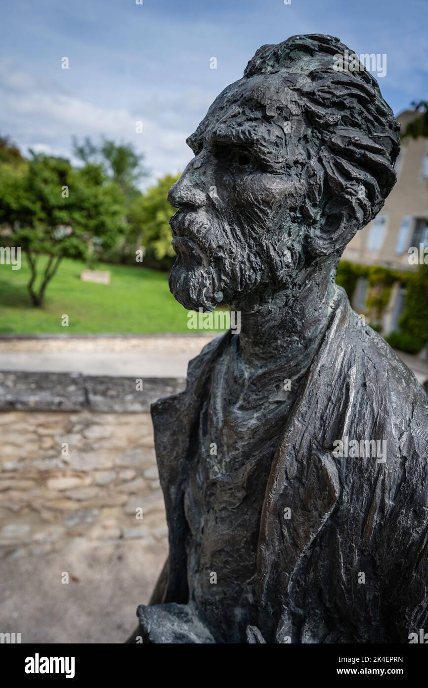 Vincent van Gogh statua, San Paolo de Mausole, San Remo, Provenza, Francia. Foto Stock