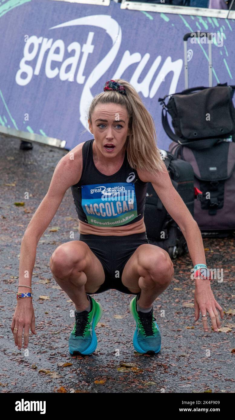 02/09/22 EILISH MCCOLGAN... EILISH MCCOLGAN ATTRAVERSA IL TRAGUARDO MENTRE COMPLETA LA SUA STAGIONE DI CORSA 2022 CON LA GLASGOW 10K. Eilish McColgan è Foto Stock