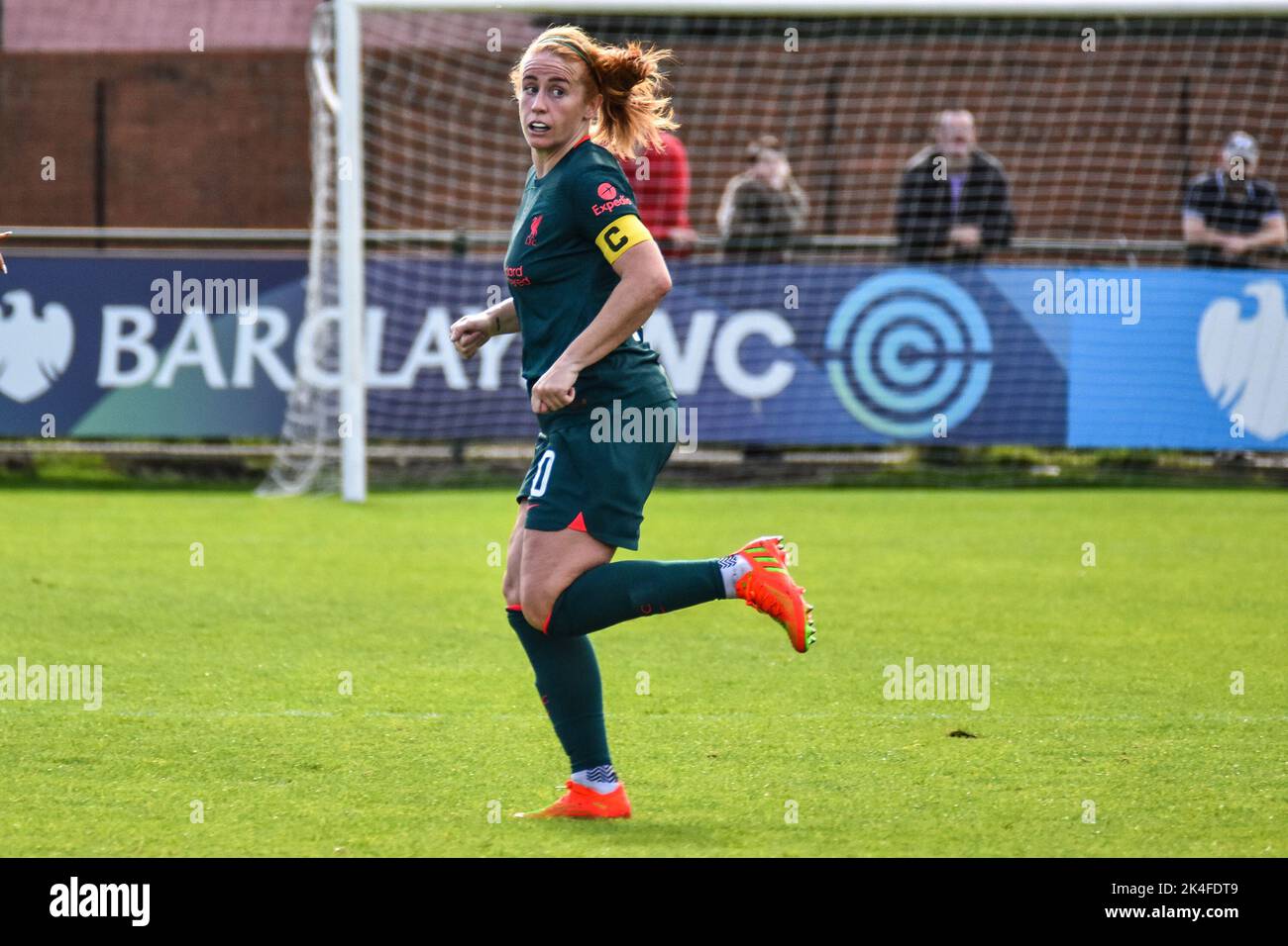 Liverpool Women Captain e l'Irlanda del Nord internazionale Rachel Furness in azione contro Sunderland Women nella Coppa conti. Foto Stock