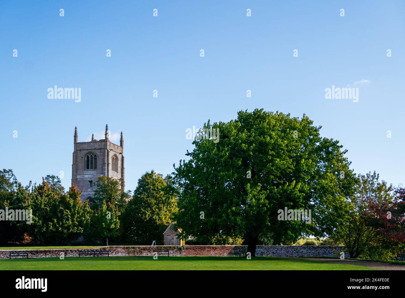Lincolnshire Church on the Horizon Foto Stock