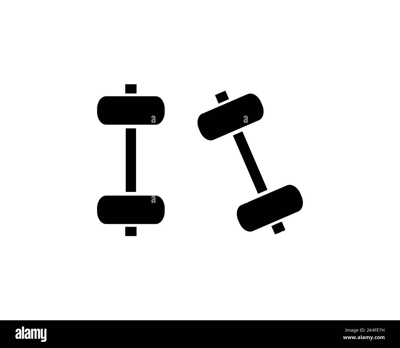 dumbbell salute peso sollevamento icona vettore simbolo disegno illustrazione Illustrazione Vettoriale