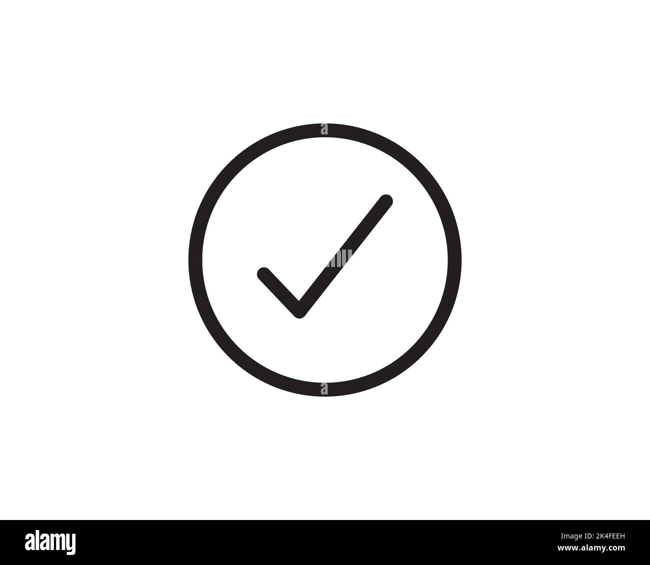 Segno di spunta segno di spunta lista di controllo scelta voto corretto ok positivo segno buono icona vettore simbolo disegno illustrazione Illustrazione Vettoriale