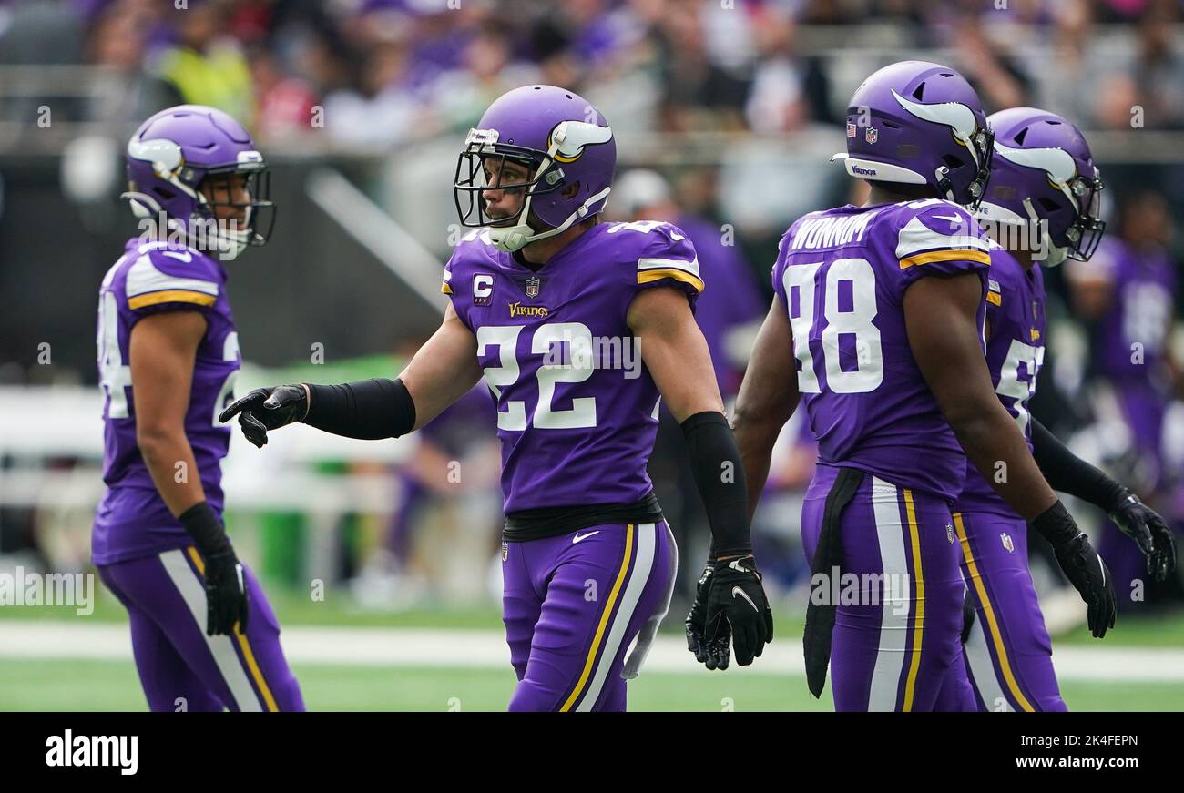 Harrison Smith dei Minnesota Vikings durante la partita internazionale della NFL al Tottenham Hotspur Stadium, Londra. Data immagine: Domenica 2 ottobre 2022. Foto Stock Harrison Smith dei Minnesota Vikings durante la partita internazionale della NFL al Tottenham Hotspur Stadium, Londra. Data immagine: Domenica 2 ottobre 2022. Foto Stock
