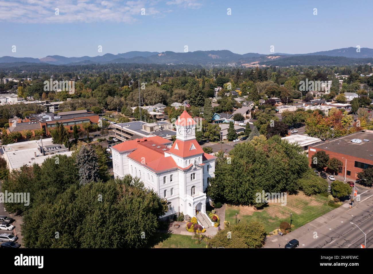 Il tribunale della contea di Benton nel centro di Corvallis, Oregon Foto Stock