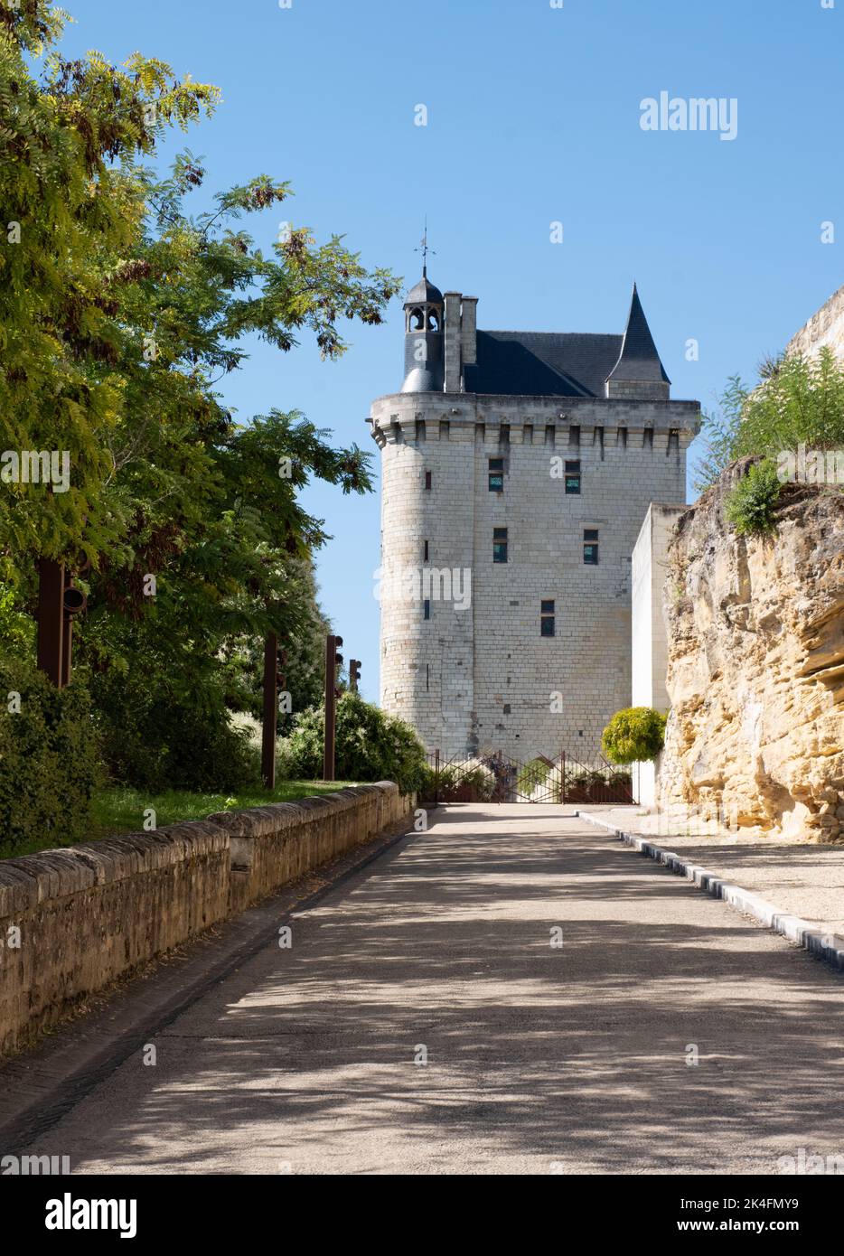 La Tour de l'Horloge, Chinon Chateau Foto Stock